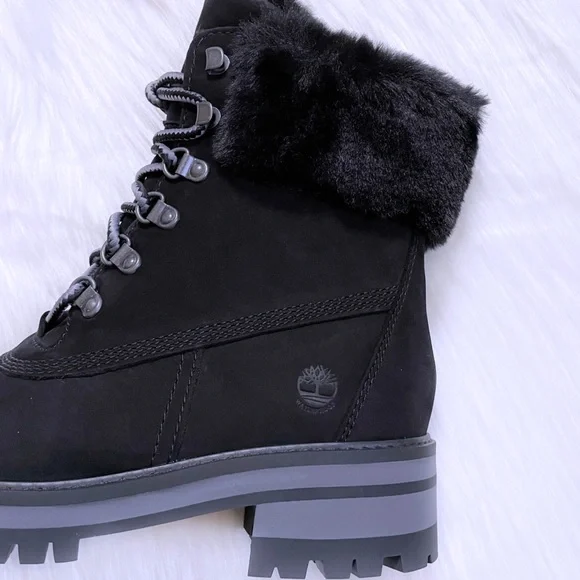 Timberland Women’s Courmayeur Valley 6 Inch Waterproof Faux-Fur Boots - Picture 8 of 9